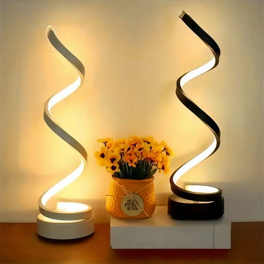 Contemporary LED Table Lamp with Threaded Design, Adjustable Brightness, Three Color Temperatures, and Versatile Lighting Modes - Perfect for Bedroom Nightstands, Desks, and Party Decor