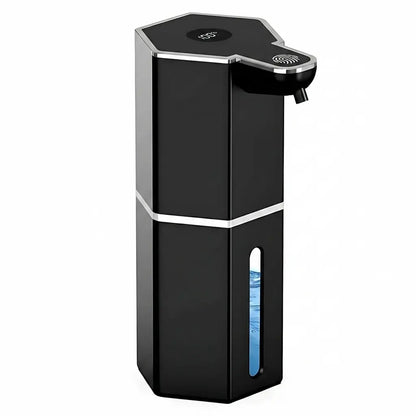 Touchless Automatic Soap Dispenser, USB Rechargeable, 12 Oz Foaming Dispenser with 4 Adjustable Levels, Waterproof Wall-Mounted Smart Soap Pump for Bathroom and Kitchen, Hands-Free Hygiene Home Essential