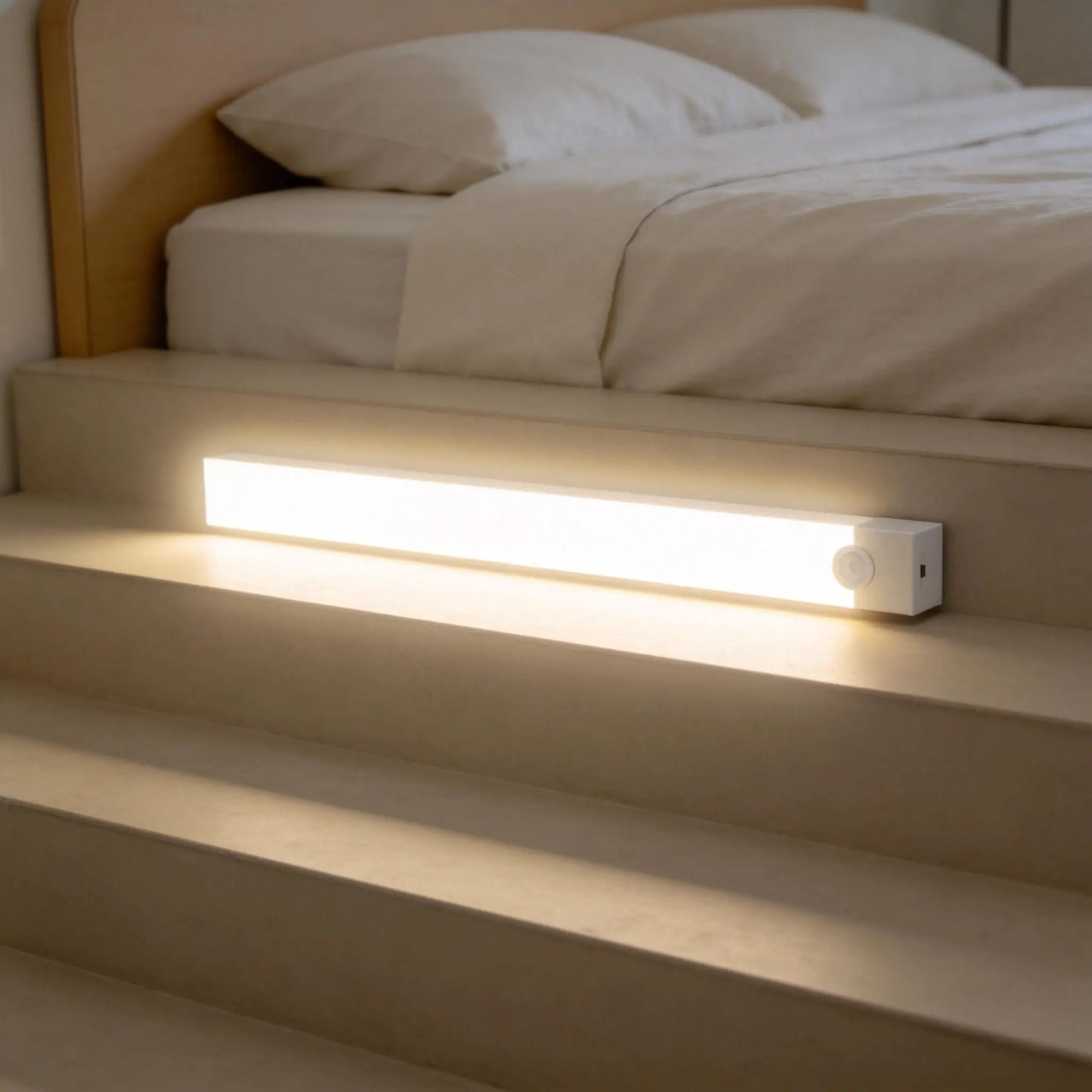 6 Pack Motion Sensor & Light Sensor LED Lights Indoor, Magnetic Wireless Closet Lights Battery Powered, 3 Modes under Cabinet Lighting for Stairs, Kitchen, Bedroom, 11.8In Cool White Can Be Used for Various Holiday Surprises Mothersdaygift Tiktokshop