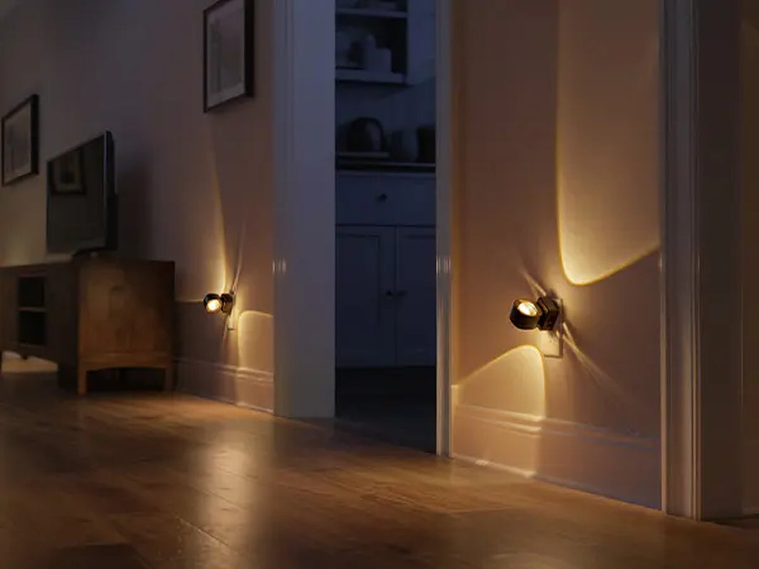 DORESSHOP 180° Rotatable Night Lights Projector, Plug into Wall, Soft Warm Lighting for Hallway, Garden, Party